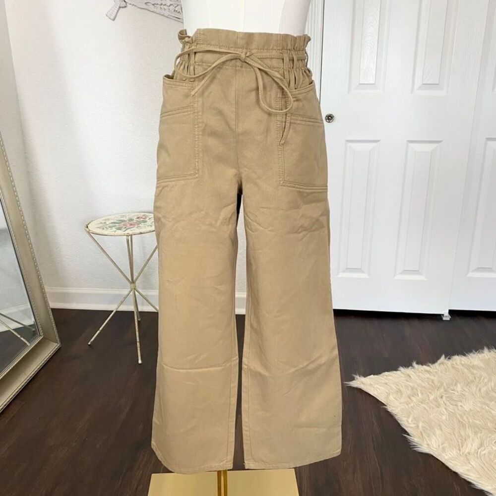 NWT Loft Paperbag Utility Pants Tan / Khaki Size S Petite